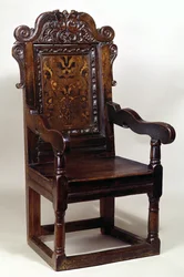 A Charles I armchair, mid 1600s
